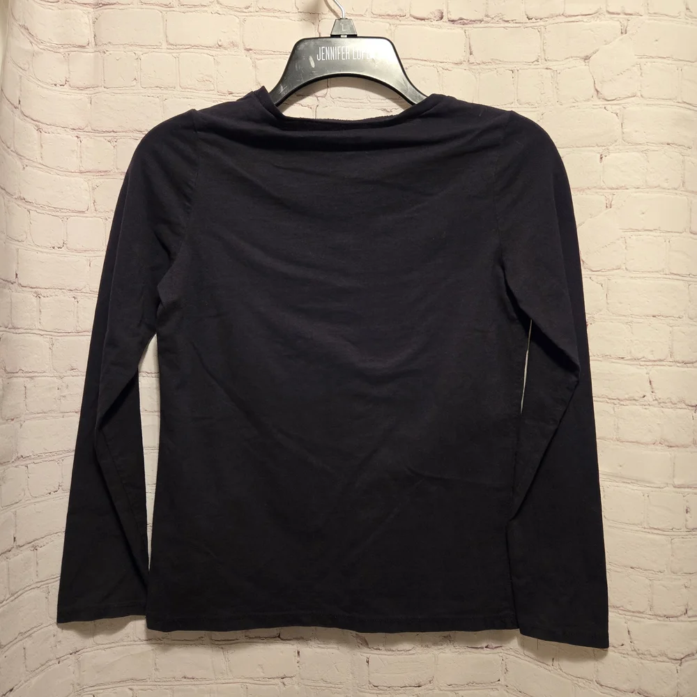 OshKosh B'gosh Girls' 14 Black Cat Magic Long-sleeved Shirt EUC